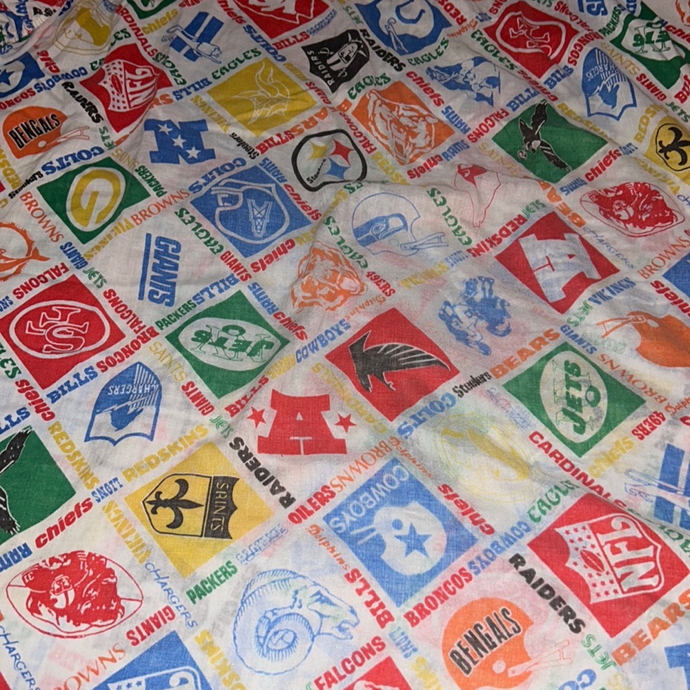 Vintage NFL Teams Twin Sheet